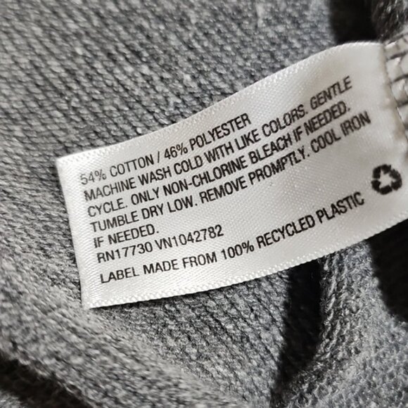 Wild Fable Gray Cropped Polo Collar 2 Button Lightweight Sweatshirt Size M - Picture 6 of 6